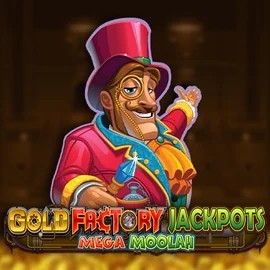 Try Gold Factory Jackpots Mega Moolah slot by Aurum Signature Studios on instasspin.co.nl – logo image