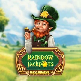 Rainbow Jackpots Megaways slot logo by Red Tiger Gaming at Instaspin Casino